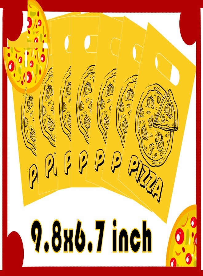 PIBIPAID 50 Pizza Goodie Bags Party Favors -Food Themed Plastic Party Supplies Candy Bag Sport Birthday Baby Shower Party Decorations Bag - Image 2